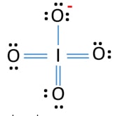 lewis structure of IO4-